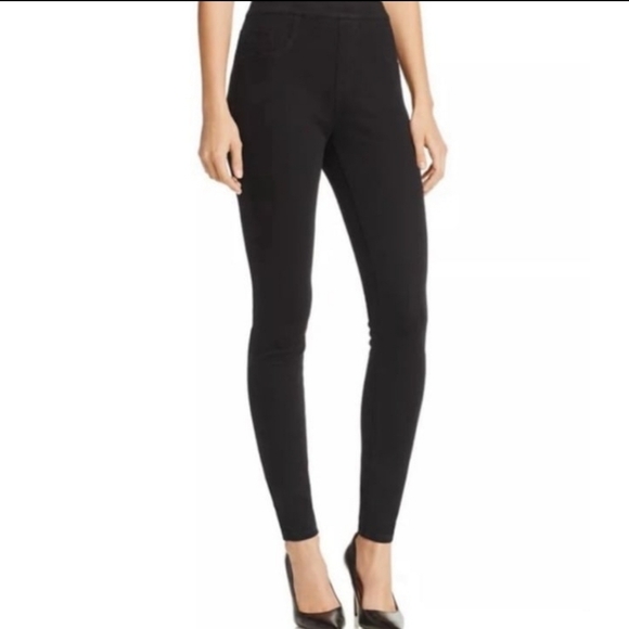 Spanx Jean-ish Ankle Leggings Black Stretch Slimming Pants Size Large - Picture 2 of 11